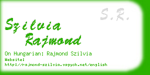 szilvia rajmond business card